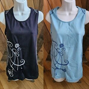 Athleta Bundle! Workout Ready!Momentum Seamless Floral Tank Top Bundle Large